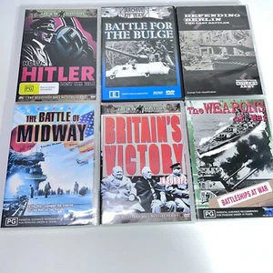 Bulk Bundle 6 DVDs War Documentaries : Hitler Berlin Bulge Midway Battleships - Picture 1 of 8