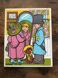 Vintage 1960’s Playskool Playing Dress-Up 15 Piece Wooden Kids Puzzle - Picture 1 of 6