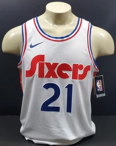 Nike Philadelphia 76ers Joel Embiid #21 City Edition Swingman Jersey, White, M - Bild 1 von 12