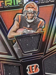 2023 Panini Obsidian - Trifecta Swatches Tee Higgins #TRI-THI /199 (MEM) - Bild 1 von 4