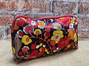 Vintage 60s 70s floral Cosmetic Makeup case Travel Vanity case - Picture 1 of 8