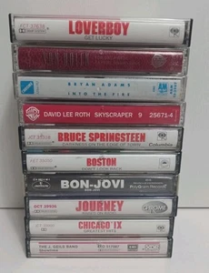 Lot Of 10 Original Vintage 1970's ~ 1980’s ROCK/SOFT ROCK Cassette Tapes! - Picture 1 of 16