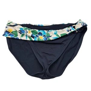 Traje de baño bikini parte inferior azul marino con estampado floral Nautica para mujer talla XL - Imagen 1 de 3