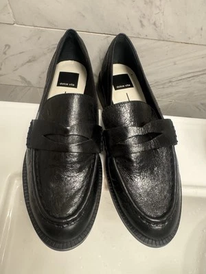 *NEW* Dolce Vita Women's Black Leather Loafers Penny Classic USA 7.5 M - Image 1 of 4