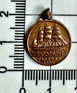 X436:  1905 Admiral Lord Nelson Medal: struck from  HMS Victory salvaged COPPER - Picture 1 of 2