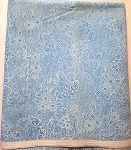 Whispers of Spring #3347 Robert Kaufman Cotton Fabric Blue w/White Floral BTY - Picture 1 of 5