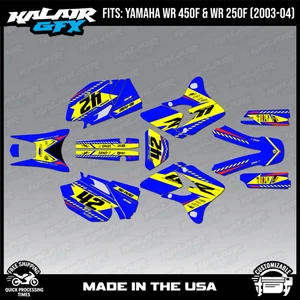 Graphics Kit for YAMAHA WR250F and WR450F (2003-2004) Lethal - YELLOW - Picture 1 of 4