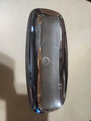 Mid-Century Chrome Relish / Bread Tray with Danish Modern Wood Base 9.25" - Image 1 of 4