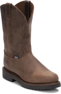 Bota de trabajo Justin Balausters 11" para hombre, Bay Gaucho - 9,5 D - Imagen 1 de 8