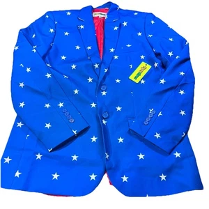 NUEVO CON ETIQUETAS Chaqueta Tipsy Elves Estrellas América 40R EE. UU. Ryder Cup Abrigo Deportivo Blazer Patriot - Imagen 1 de 13