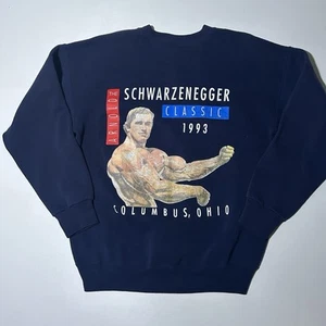 Arnold Schwarzenegger 1993 sudadera clásica cuello redondo video clásico XL rara - Imagen 1 de 8