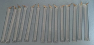 (14) VINTAGE "KOLONIAL" GEFORMTES KLARGLAS 8" PRISMA KRISTALL KRONLEUCHTER TEILE - Bild 1 von 11