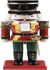 Soldier 14 Inch Traditional Wooden Nutcracker, Festive Christmas Décor for Shelv