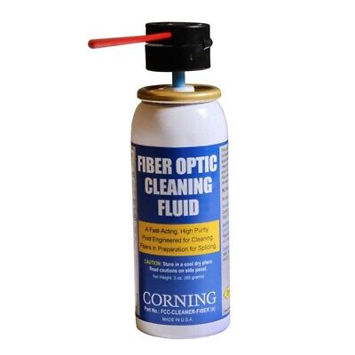 Corning Fiber Optic Cleaning Fluid, 2104494-01 FCC-Cleaner-Fiber With Straw 3 OZ • 16.80$