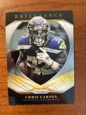 2020 Panini Prizm Chris Carson  Brilliance Insert   NEW Seahawks - Image 1 of 2
