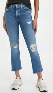 Mother Womens The Insider Ankle Jeans Bloom And Doom Blue Size 25 - Picture 1 of 20