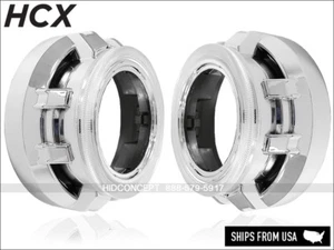 Universal 3" Projector Shrouds Bezel Retrofit Headlight for HID LED Pack of 2 - Picture 1 of 4