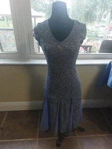 Cardalite Petite Cocktail Lace Dress Lilac Vintage Style Size PS - Picture 1 of 5
