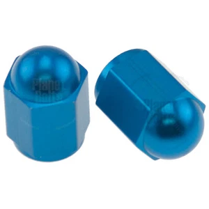 Azul 2x tapa tapa válvula neumático GSXR 600 750 Ninja R1 R6 tapa hexagonal aluminio CNC - Imagen 1 de 3