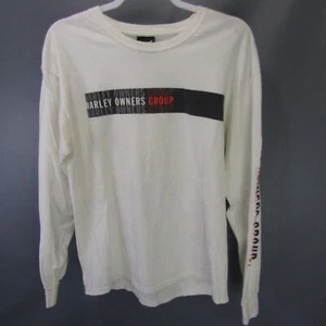 Harley Davidson Owners Group Langarm T-Shirt Herren Gr. M Hanes Beefy Tee - Bild 1 von 10