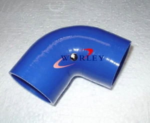 Silicone 90 degree Elbow hose ID64mm 2.5" inch INTAKE INTERCOOLER PIPE Blue - Imagen 1 de 5