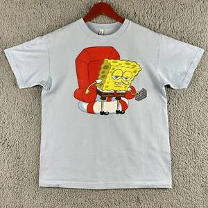 SpongeBob SquarePants Graphic T-shirt Size M Light Blue - Picture 1 of 6