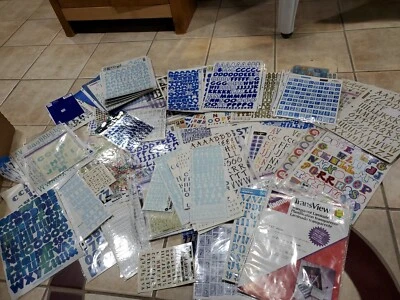10 lbs Mixed Lot Of Stickers Scrapbooking Embellishments Crafting Card Making - Image 1 of 4