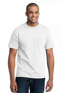 Port & Company Men's Tall Core Blend Pocket Tee - Picture 1 of 20