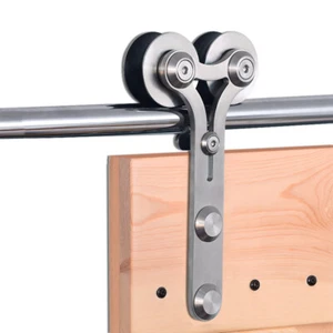 CCJH 5-12FT Stainless Steel Sliding Barn Door Hardware Track Kit Wood Door - Picture 1 of 22