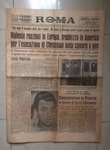 DEATH NEWSPAPER CHESSMAN EXECUTION GAS CHAMBER ROME 3 MAY 1960 - Picture 1 of 1