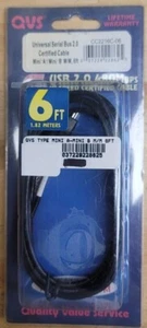 New Old Stock - 6ft USB 2.0 Mini "A" Male to Mini "B" Male Cable - Picture 1 of 2