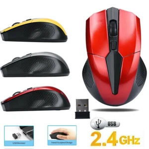 2.4GHz Mice Optical Mouse Cordless USB Receiver PC Computer Wireless For Laptop - Zdjęcie 1 z 15