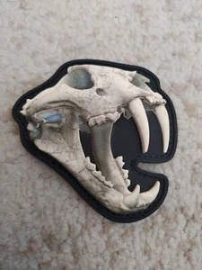 Old Tiger Skull  3D patch PVC 80 x 65 mm b - Picture 1 of 2