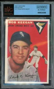 Bob Keegan Card 1954 SI Magazine Cut From Paper Insert #100 BGS BVG Authentic - Picture 1 of 2