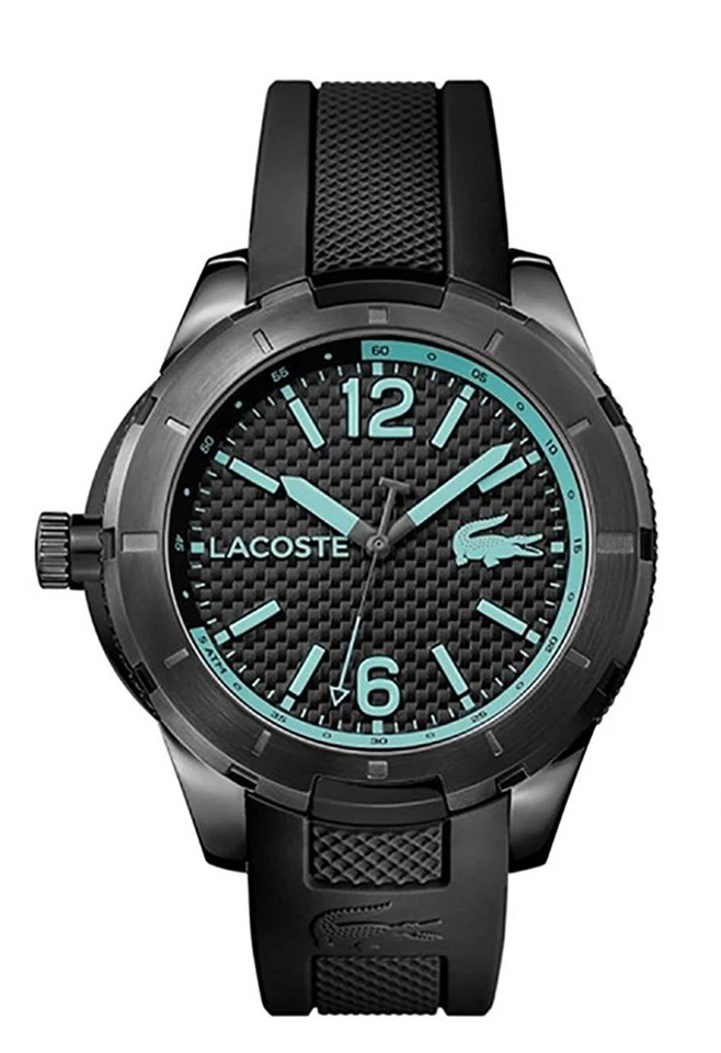 Мужские часы Lacoste 2010880 Tonga черный циферблат черный силиконовый ремешок - Изображение 1 из 1