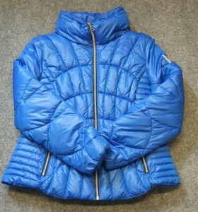 Guess Youth Jacket XL Blue Polyester Stretch Full Zip Mock Neck Puffer Jacket - Picture 1 of 12