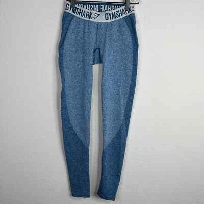 Gymshark Leggings Mujer Pequeños Azul Sin Costuras Cintura Alta Atlético Gimnasio Gorpcore Foto 1 de 4