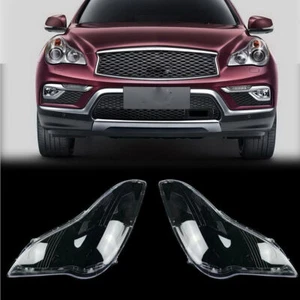 Pair Headlight Lens Shell Cover Lampshade For Infiniti QX50 EX25 EX35 2008-2012 - Picture 1 of 10