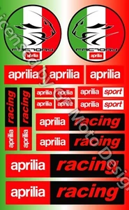 Aprilia Racing motorcycle decals 17 stickers set rsv rsv4 tuono RS Laminated - Picture 1 of 1