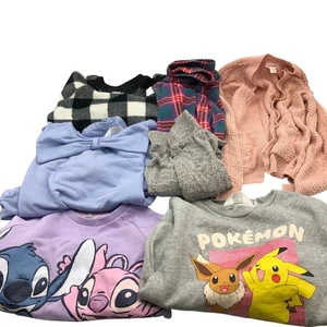 Girls Size 8 (M) Sweatshirts BUNDLE Sweaters Lounge Pants Pokemon H&M Cat & Jack - Picture 1 of 6