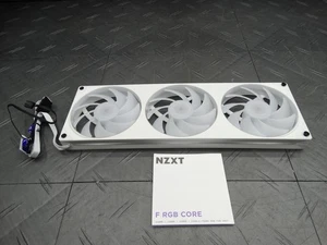 NZXT - F360 RGB Core 360mm Single-Frame Case Fan Unit w/3 x 120mm RGB Fans White - Picture 1 of 9
