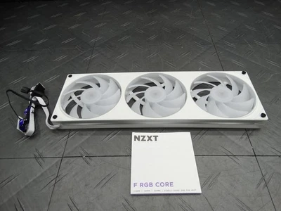 NZXT - F360 RGB Core 360mm Single-Frame Case Fan Unit w/3 x 120mm RGB Fans White - Image 1 of 4
