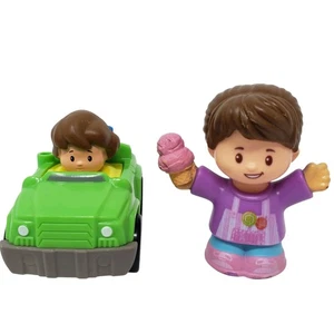 Fisher Price Little People Girl Ice Cream & Wheelie Set of 2 - Picture 1 of 19