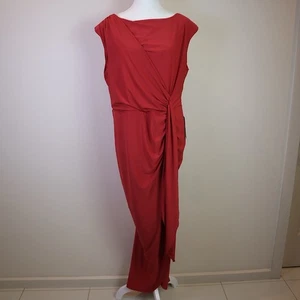 Montique Romy Jersey Dress Red Sleeveless Evening Gown Size AU 18 BNWT - Bild 1 von 14