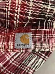 Carhartt Women's Hendrie Military Cap Red Plaid Hidden Pocket OSFA - Picture 1 of 7