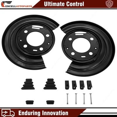 New For 99-15 Ford F250 F350 Excursion 2x Rear Brake Dust Shield Backing Plates Foto 1 de 4