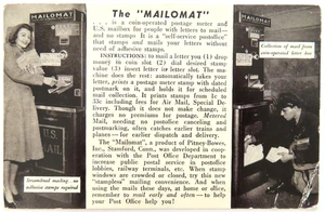 The Mailomat Postcard Vintage 40s Advertising Pitney Bowes Post Office Mail - Picture 1 of 2