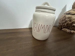 Rae Dunn GUMDROPS Ceramic Canister w/ Lid White Ceramic Snacks Candy Cookie Jar - Picture 1 of 5