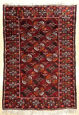Hand-Knotted Antique Wool Tribal Oriental Area Rug 4'1" x 6'7" - Image 1 of 4