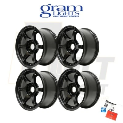 Rays Gram Lights 57DR 15x8.0 +28 毫米偏移 4x100 半光泽黑色车轮 — 第 1/4 张图片